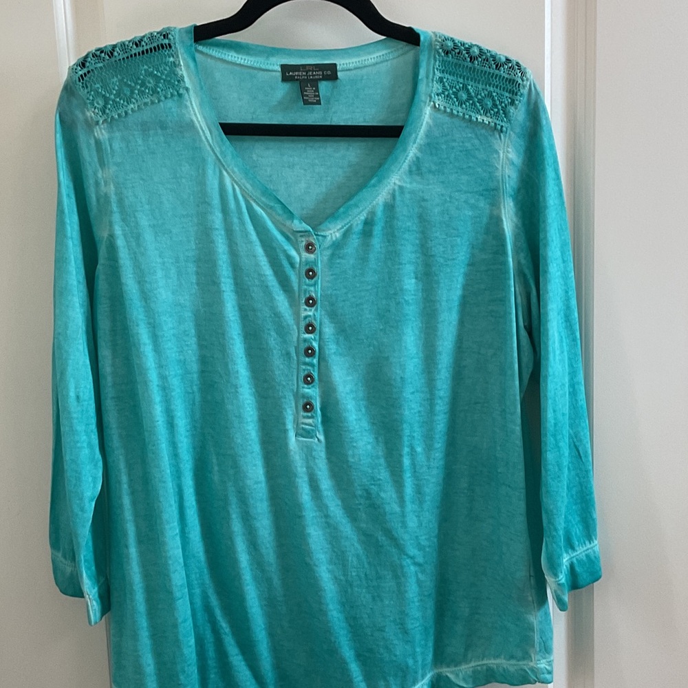 Lauren Ralph Lauren Turquoise Blouse